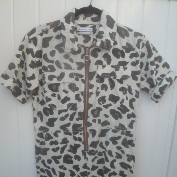Urban Outfitters U.O. D’Angelo leopard print jumpsuit Size Small - Picture 5 of 7